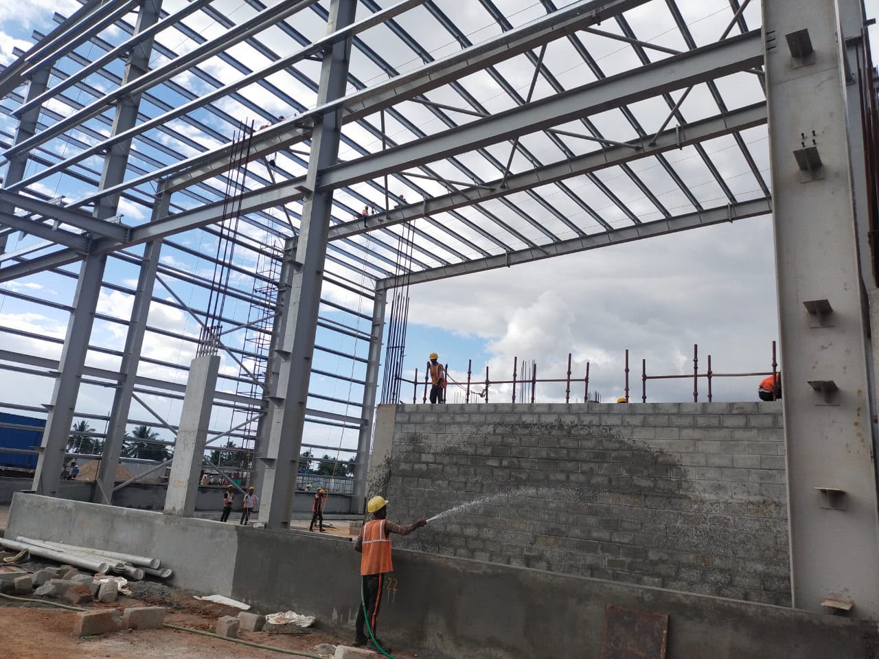 RCC warehouse construction site in Bommasandra, Bangalore